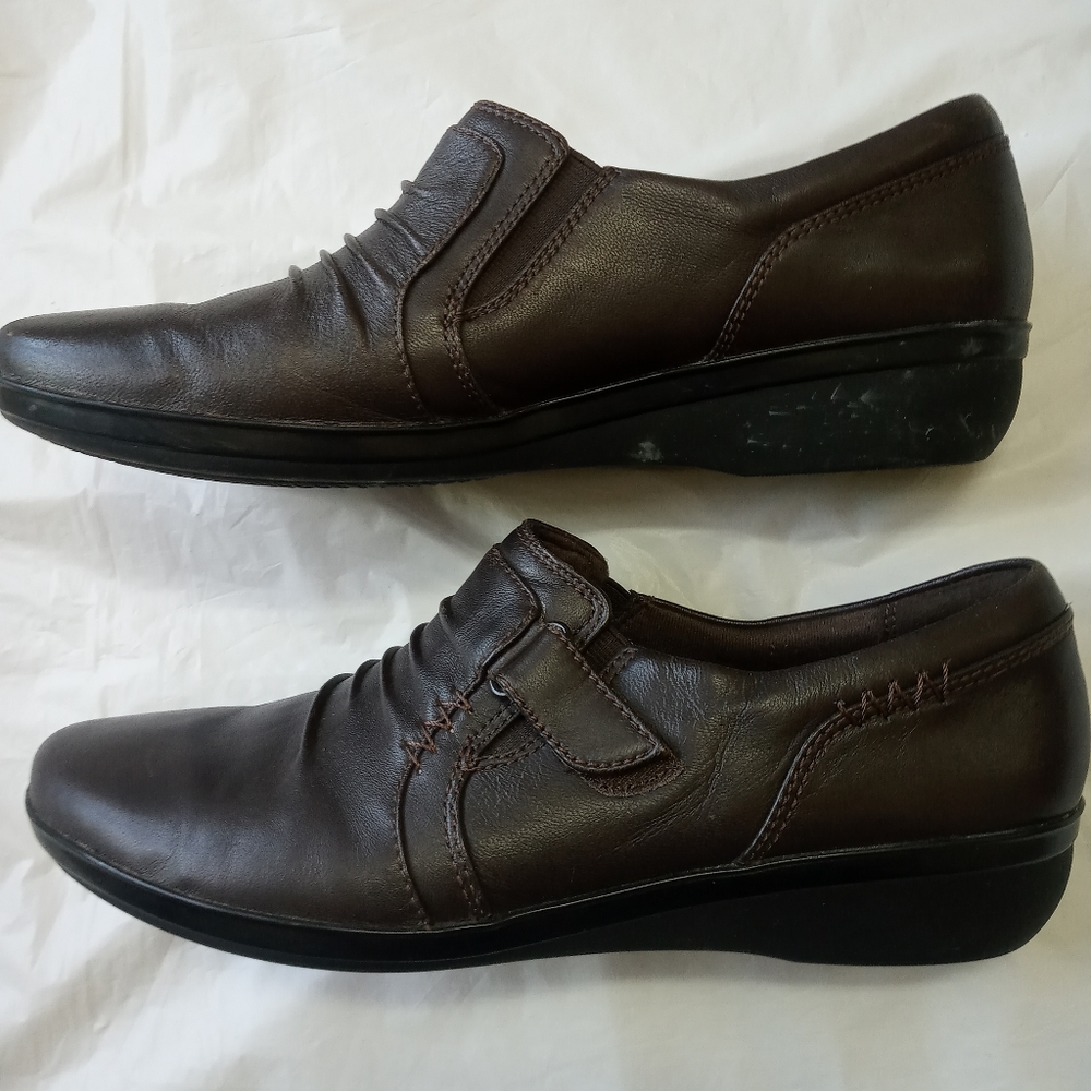 Clarks Collection Soft Cushion Brown Leather Comfy